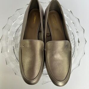 Liz Claiborne Loafer Flats Shoes Women's Size‎ 8.5W Wide Width Metallic